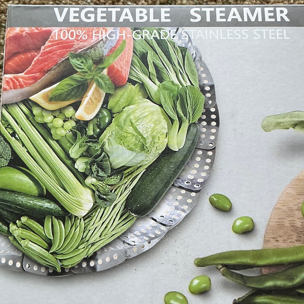 Premium Stainless Steel Vegetable Steamer - Silver - Picture 2 of 5